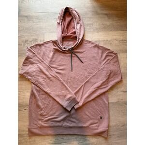 FREE FLY womens Rose Pink Hoodie Pullover Long Sleeve Comfy Bamboo Blend Size L